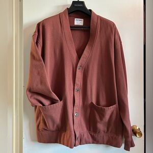 Old Navy Men's Rust Sweatshirt Cardigan